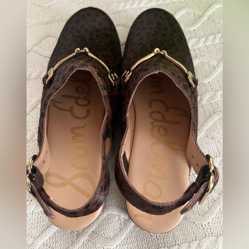 New! Sam Edelman Calf-hair/Leather Studded Wooden Clog Women’s Size 6 - Picture 9 of 16